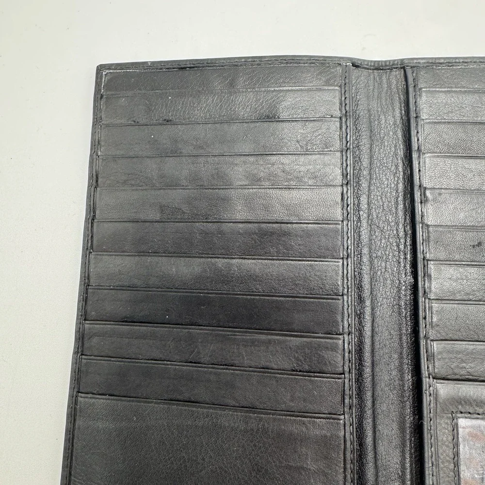 Genuine Leather Long Wallet Black Soft Leather Made in India Card Organizer